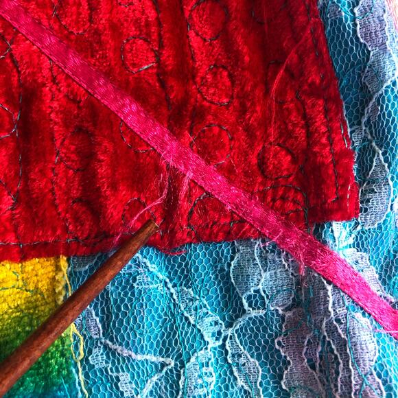 Parisian Works 90s Y2K Patchwork Art To Wear Shirt Jacket Shacket Small Hippie - Picture 13 of 13